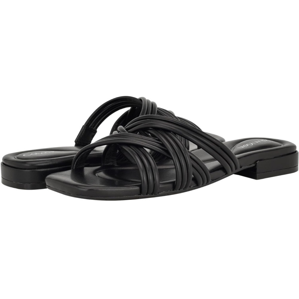 Calvin Klein Trivy Flat Sandal Black NWOT
